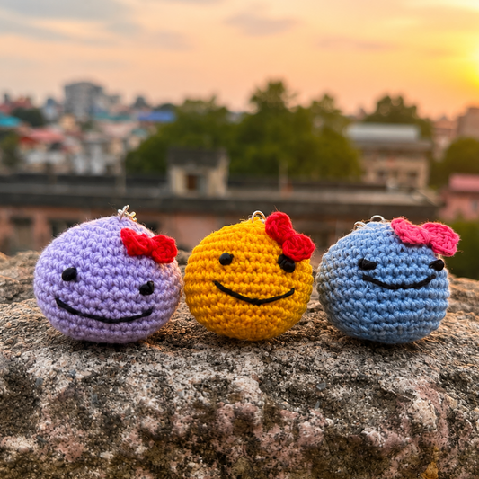 Winky Smiley Keychain Set (Set of 3)