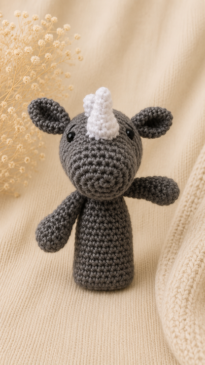 Handmade crochet animal finger puppet set of 5 by The Hook Project