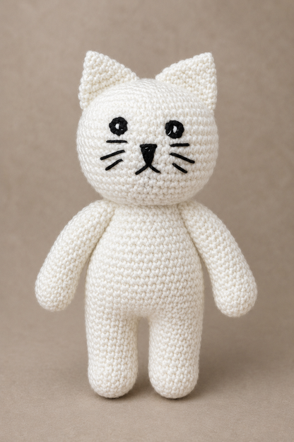 Snowball Crochet Cat
