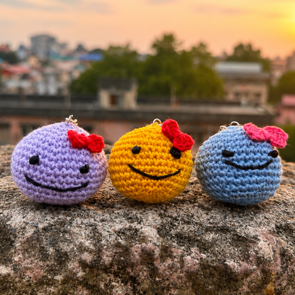 Winky Smiley Keychain Set (Set of 3)